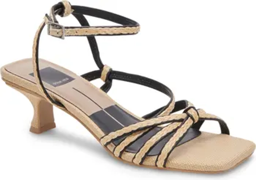 Dolce Vita Bev Braid Kitten Heel Ankle Strap Sandal (Women) | Nordstromrack