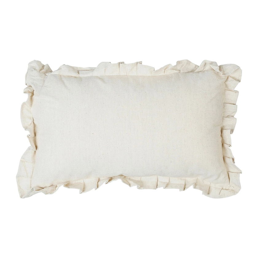 Coussin rectangle chambray naturel 50x30cm coton