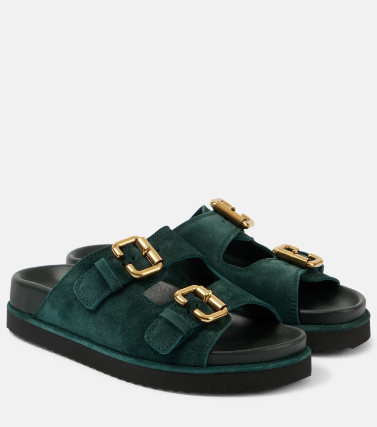 Nil leather sandals in green - Chloe | Mytheresa