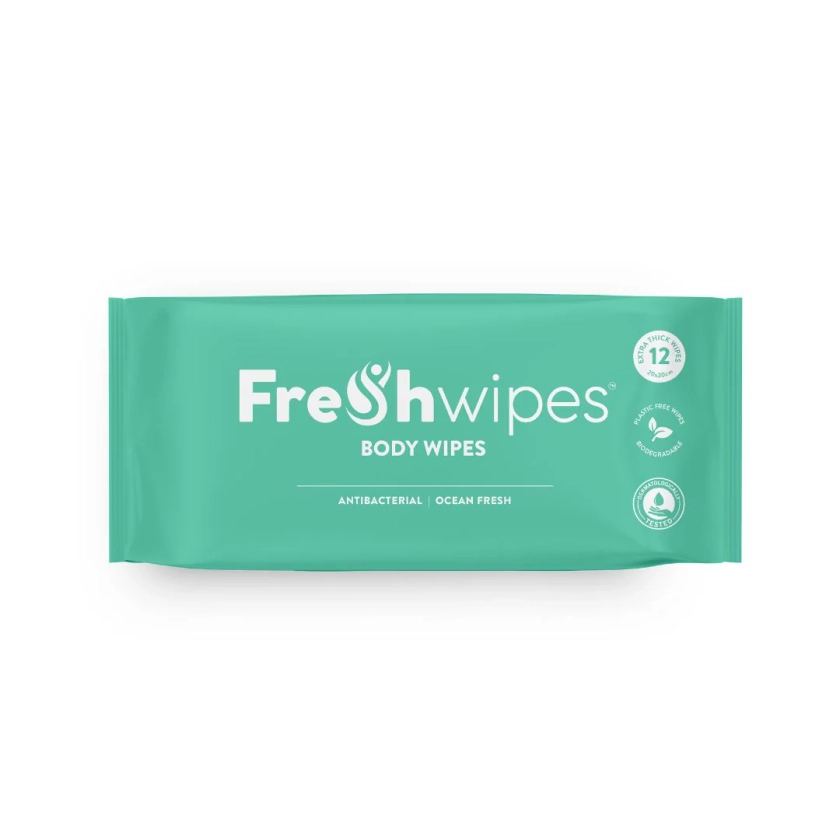 Ocean Fresh Scented FreshWipes Antibacterial/Biodegradable Body Wipes