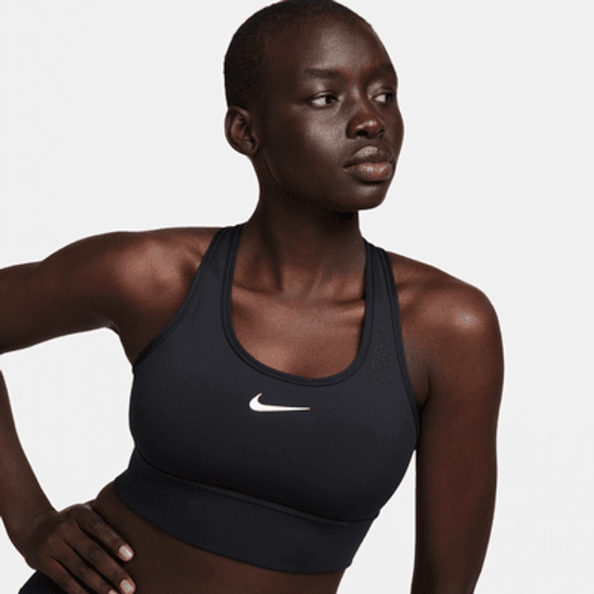 Nike Swoosh Medium-Support Women's Padded Longline Sports Bra. Nike AU