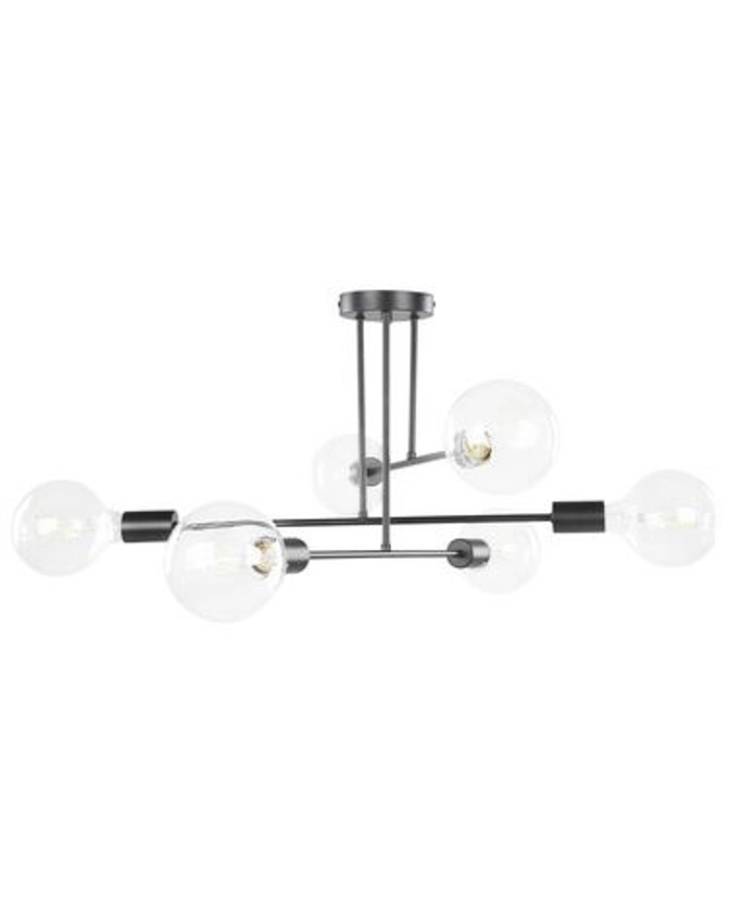 Hanglamp 6 lampen zwart KIDANE