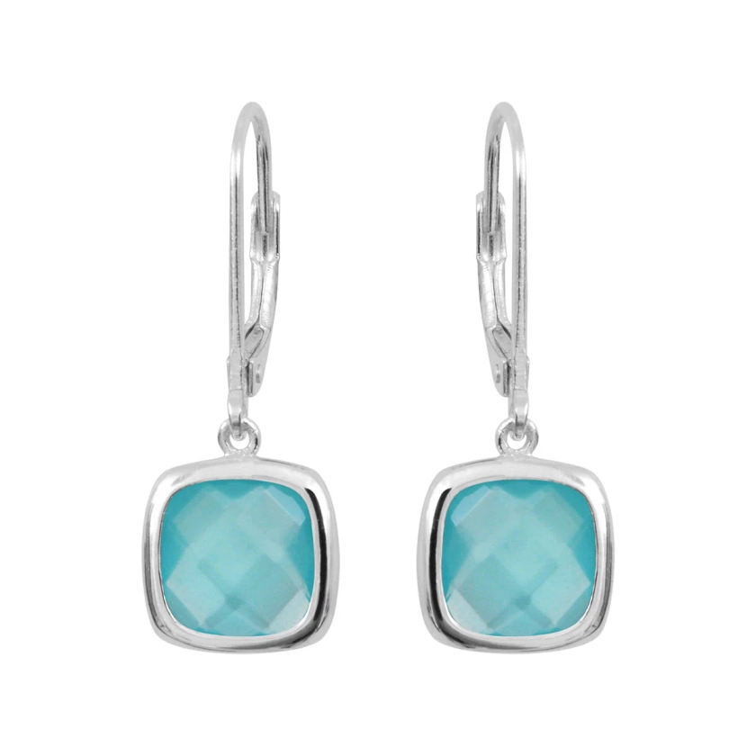 Boucles d'oreilles Sissi Bleu Pacifique