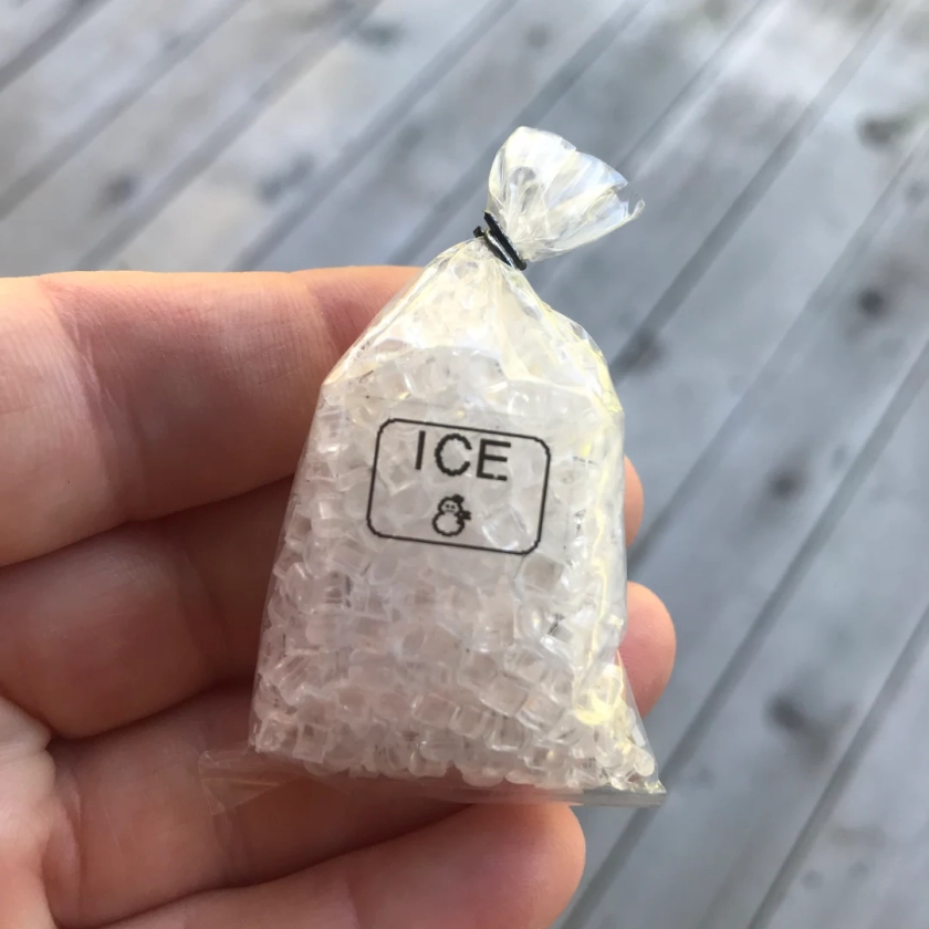 Dollhouse Miniature Bag of Ice