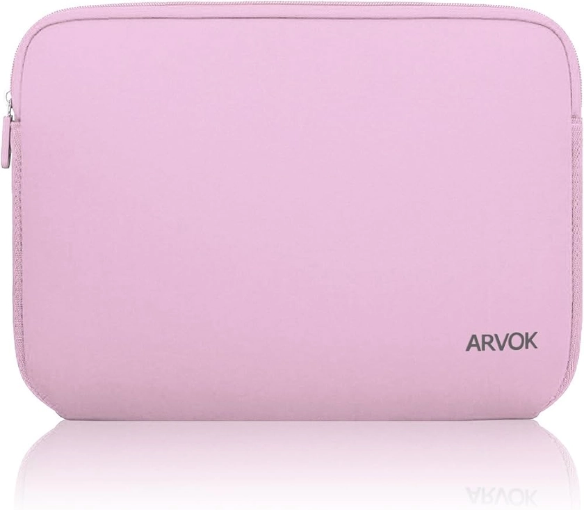 Arvok 13 13,3 14 Pouces Housse pour Ordinateur Portable en Néoprène Pochette Sacoche pour Chromebook Ultrabook Netbook Tablette (Rose)