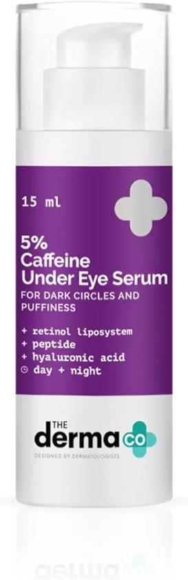 The Derma Co 5% Caffeine Under Eye Serum with Retinol & Peptide for Dark Circles & Puffiness Treats Dark Circles | Fights Signs Of Aging : Amazon.in: Beauty