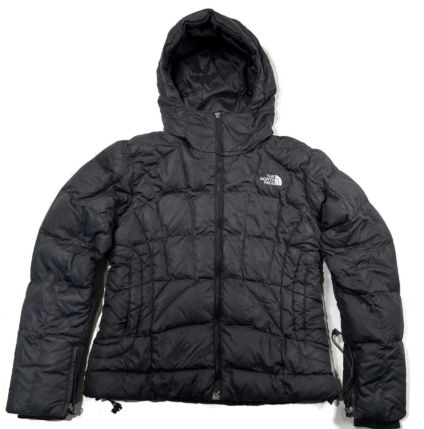 The North Face Womens 600 Down Fill Jacket Small Black Hooded Puffer Coat