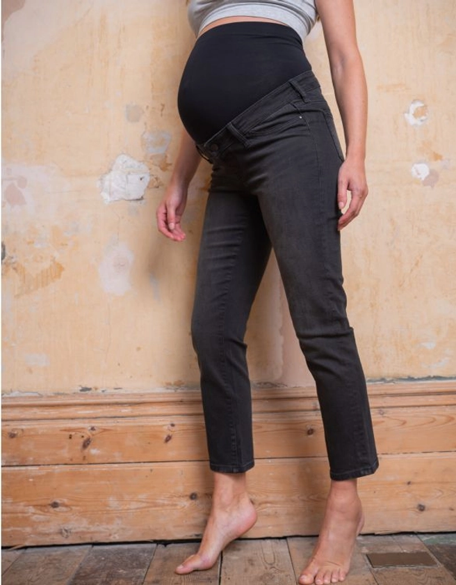 Luca | Organic Slim Over Bump Black Maternity Jeans