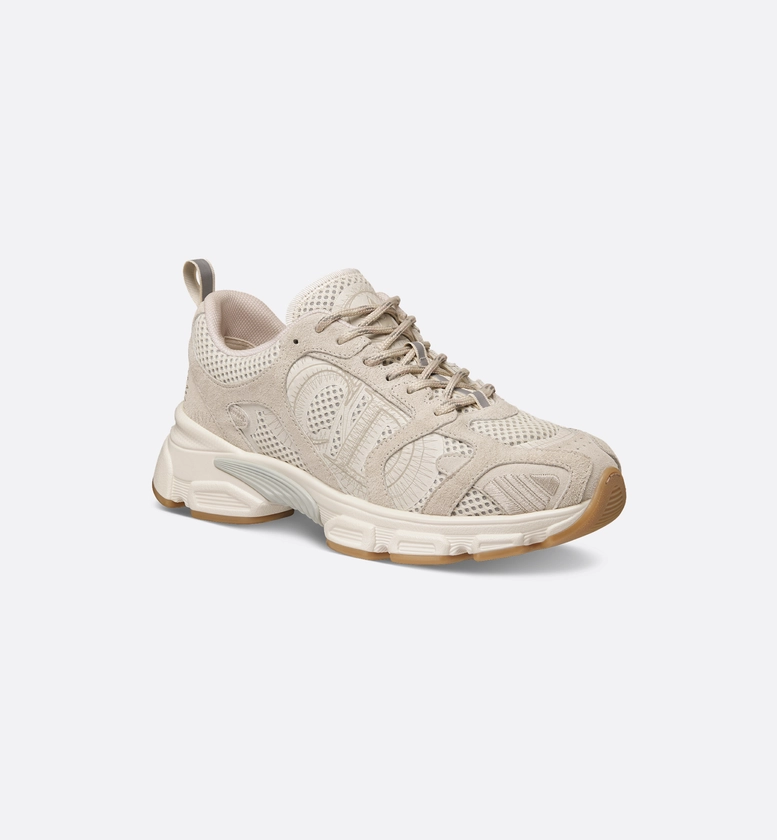 Dior Chrono Sneaker Beige Mesh and Suede Calfskin | DIOR