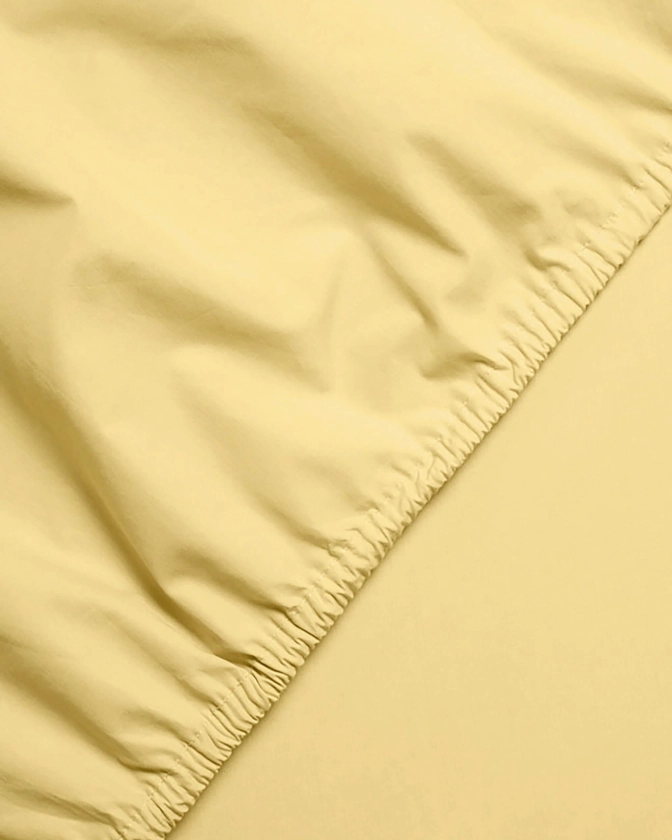 Fitted sheet Cotton Butter Yellow