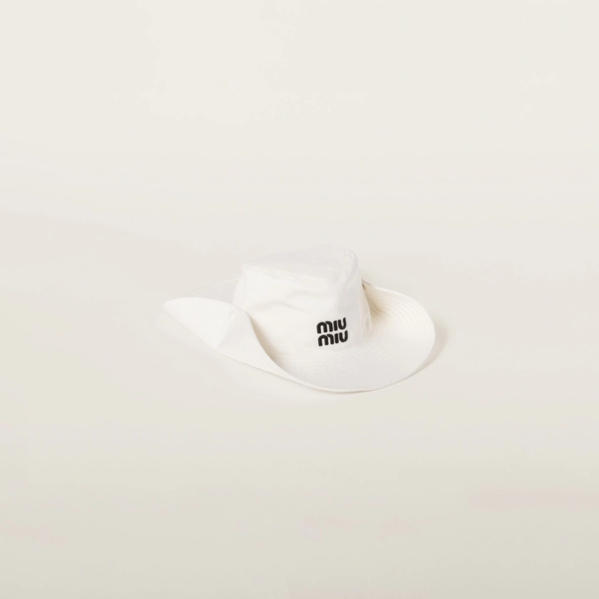 White/black Drill Hat | Miu Miu
