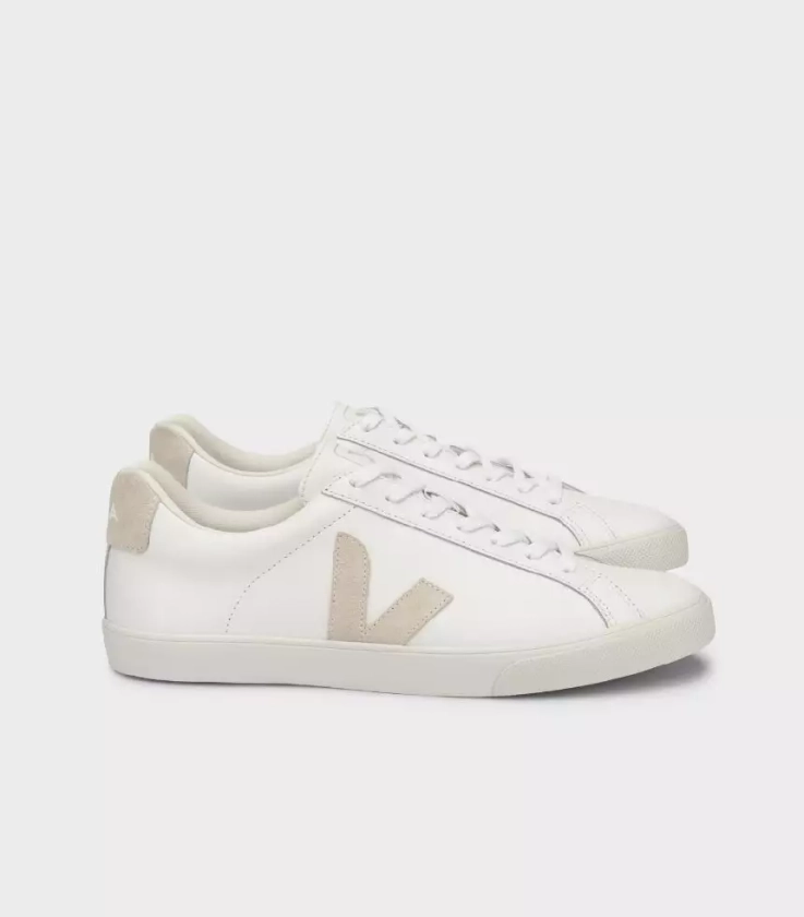 Baskets en cuir femme Esplar White Sable