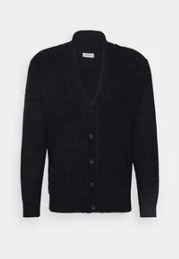 SHAWL COLLAR CARDIGAN - Gilet - black