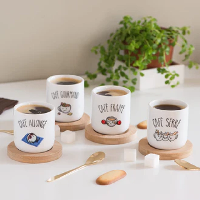 COFFRET DE 5 TASSES À CAFÉ SEMAINE – La Chaise Longue