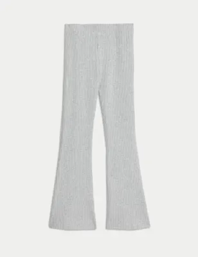 Flared Ribbed Knitted Trousers (6-16 Yrs) | M&S Collection | M&S