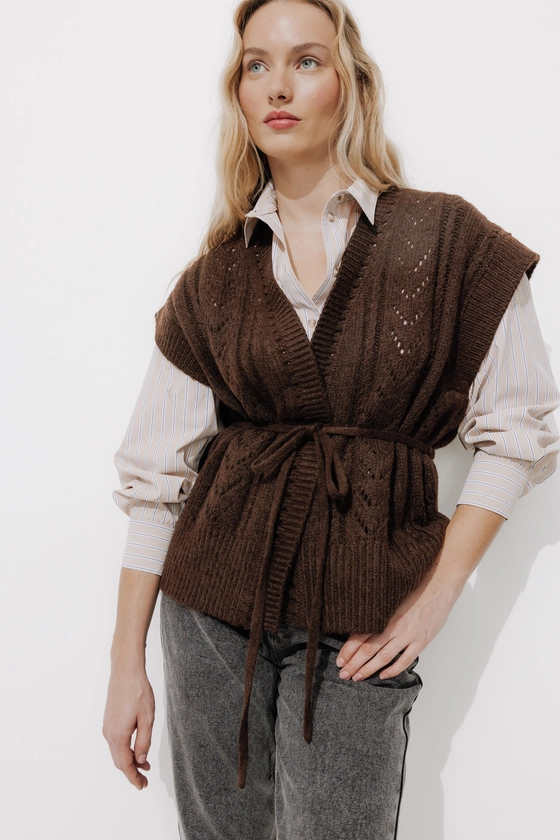 Gilet sans manches Femme - Chocolat