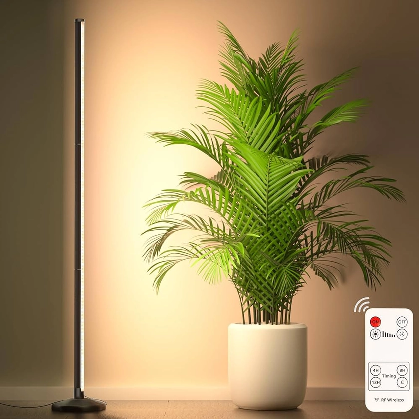 bedee Lampe de Croissance, LED pour Plantes d'intérieur : 6000K Lumière à Spectre Complet pour la Germination Avec Minuterie et 10 Niveaux de Gradation pour Serre Avec Accessoires de Suspension