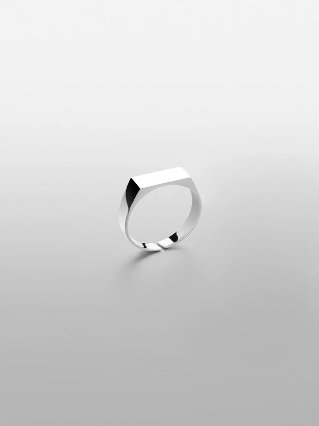 UNISIZE SIGNET RING IN SILVER