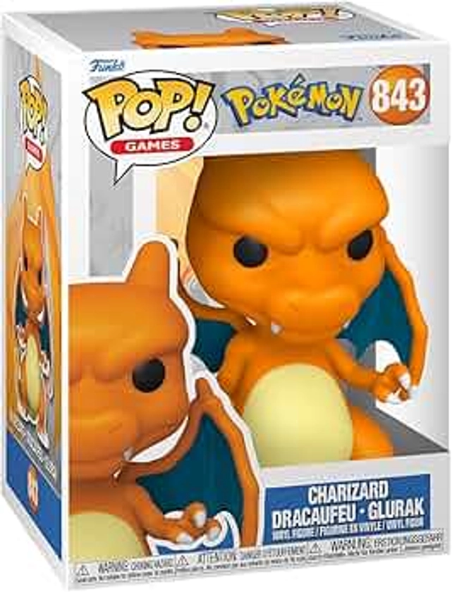 Funko Pop! Games: Pokemon - Charizard - Dracaufeu - Figurine en Vinyle à Collectionner - Idée de Cadeau - Produits Officiels - Jouets pour Les Enfants et Adultes - Video Games Fans