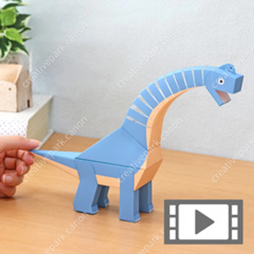 Brachiosaurus (Moving toy) - Moving toy / Mechanical Toy - Toys - Paper Craft - Canon Creative Park