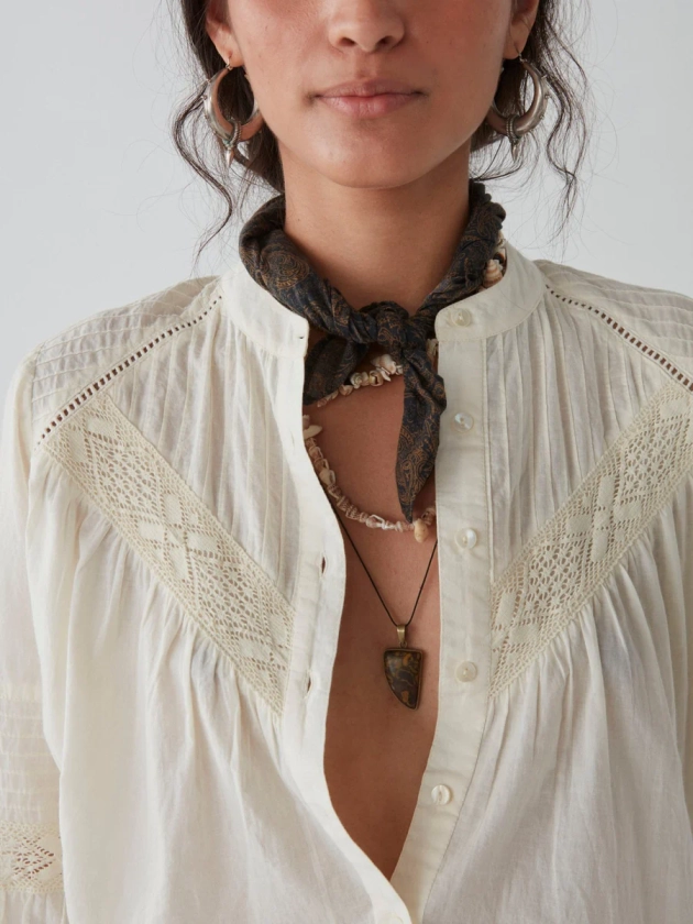 Agueda Blouse - Romance Bone