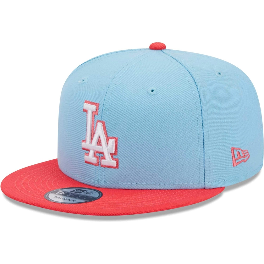 Men's Los Angeles Dodgers New Era Light Blue/Red Spring Basic Two-Tone 9FIFTY Snapback Hat