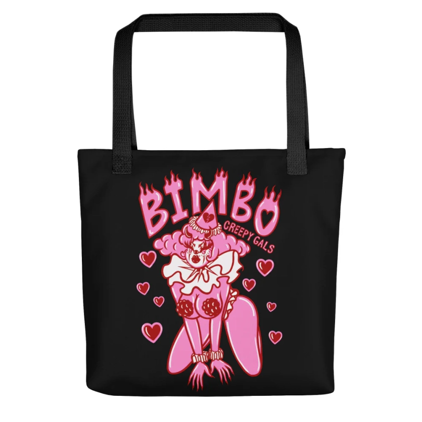 Bimbo the Clown Black Tote Bag