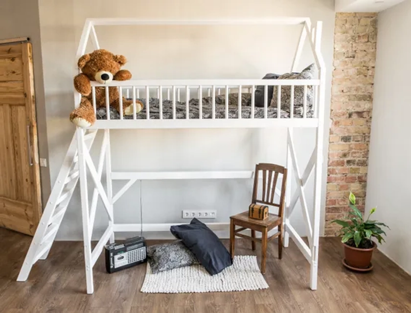 Loft bed, BUNK bed, house bed, children furniture, playhouse, TREE HOUSE, kids bed, bunk beds for kids, playhouse, bed frame, kids furniture