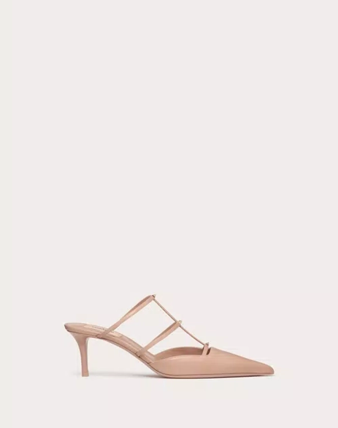 ROCKSTUD WISPY CALFSKIN MULE 60MM