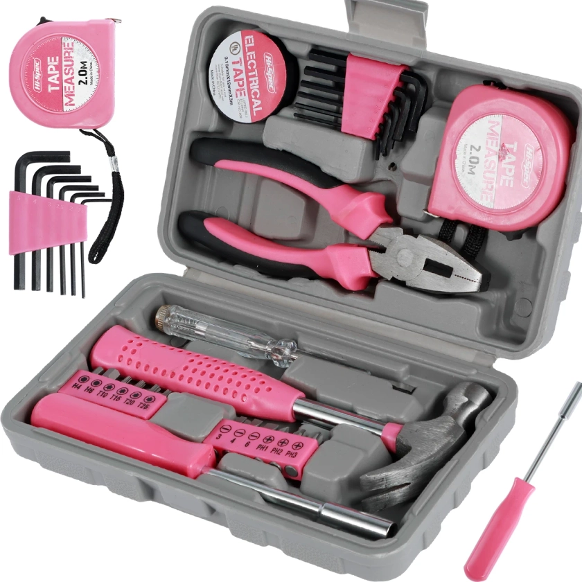 13/24Pcs Household Repair Tool Kit Home Hand Tool with Allen Key Hammer Wrench Electrical Tape Screwdriver Test Pen Plier Bits