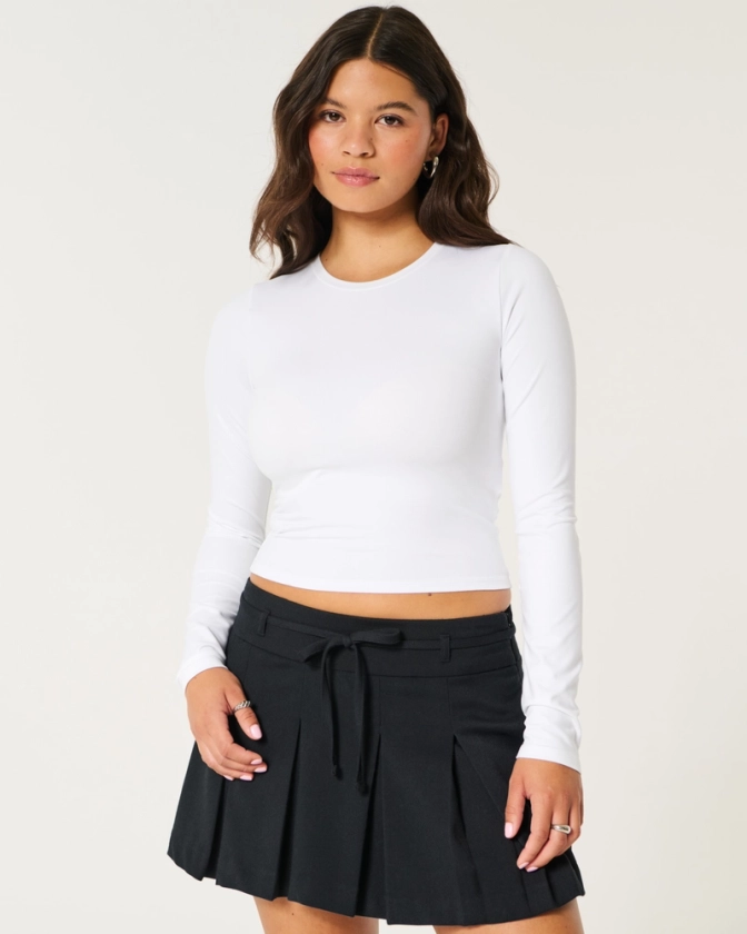 Women's Soft Stretch Seamless Fabric Long-Sleeve Crew Top | Women's Tops | HollisterCo.com