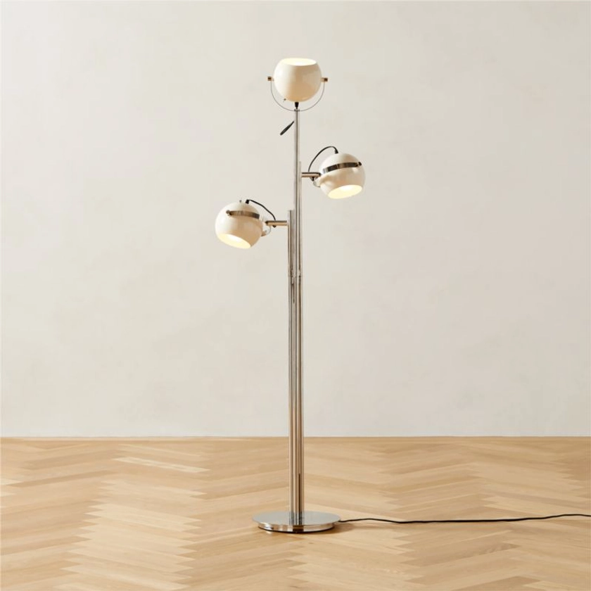 Daltrey White Metal Modern Floor Lamp + Reviews | CB2 Canada