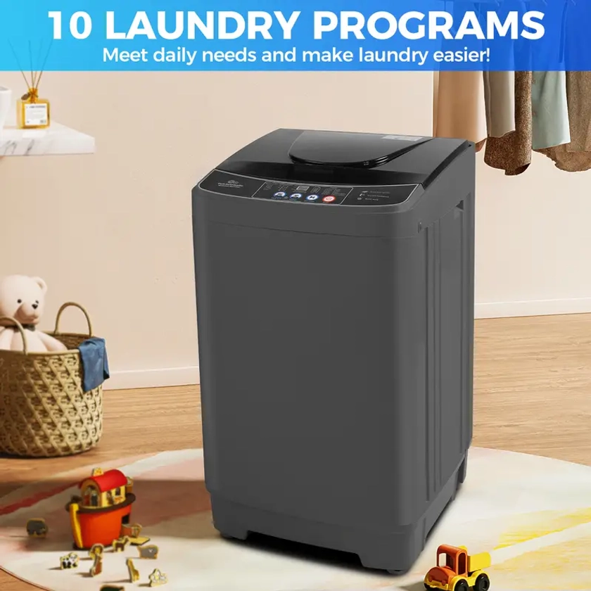 15.6lbs Portable Washer 10 Wash Programs 8 Water Levels - Temu