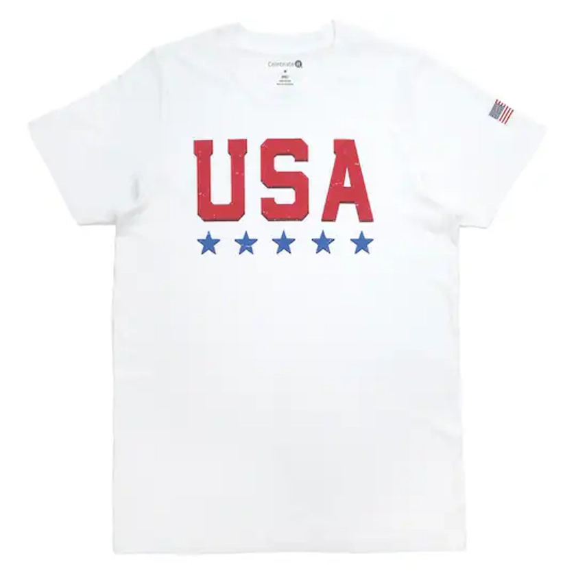 USA Adult Crew Neck T-Shirt by Celebrate It™