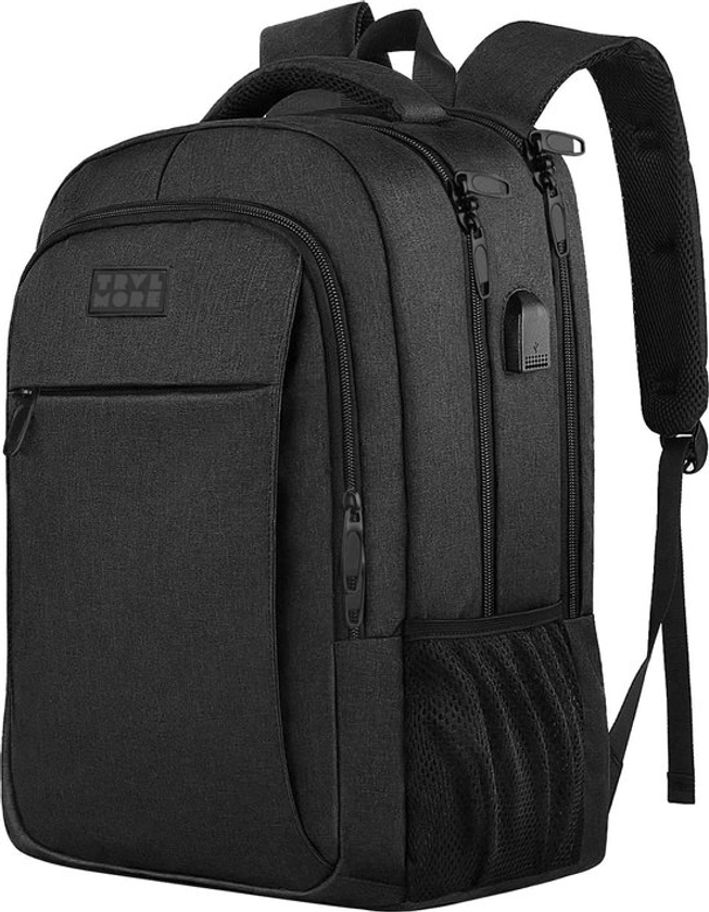 TRVLMORE Rugzak - 36L - 17,3 inch - Laptop Rugtas - Schooltas - Heren en Dames - Laptoptas - Spatwaterdicht - Levenslange Garantie - Zwart