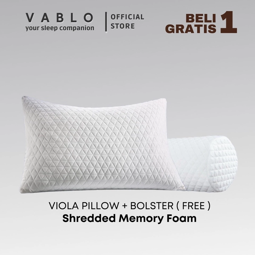 Vablo Viola bantal gratis guling micro memory foam - buy 1 get 1 - memory foam