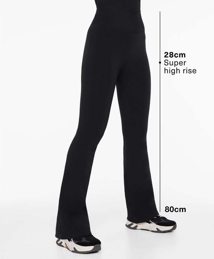 Seamless extra warm super high rise 80cm flare leggings