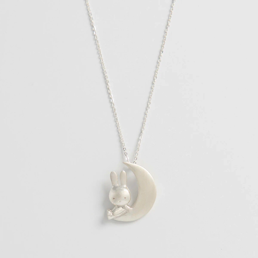 Miffy & The Moon Necklace (Sterling Silver)
