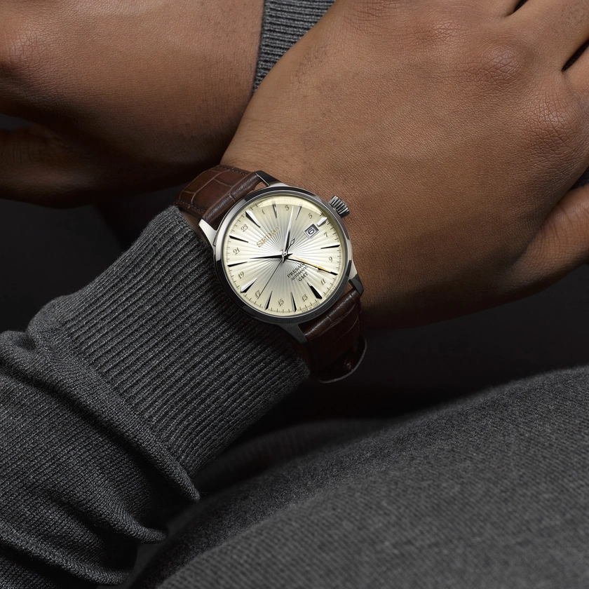 Seiko Presage Acacia Cocktail Time GMT Watch | 40.5mm | Automatic | Cream