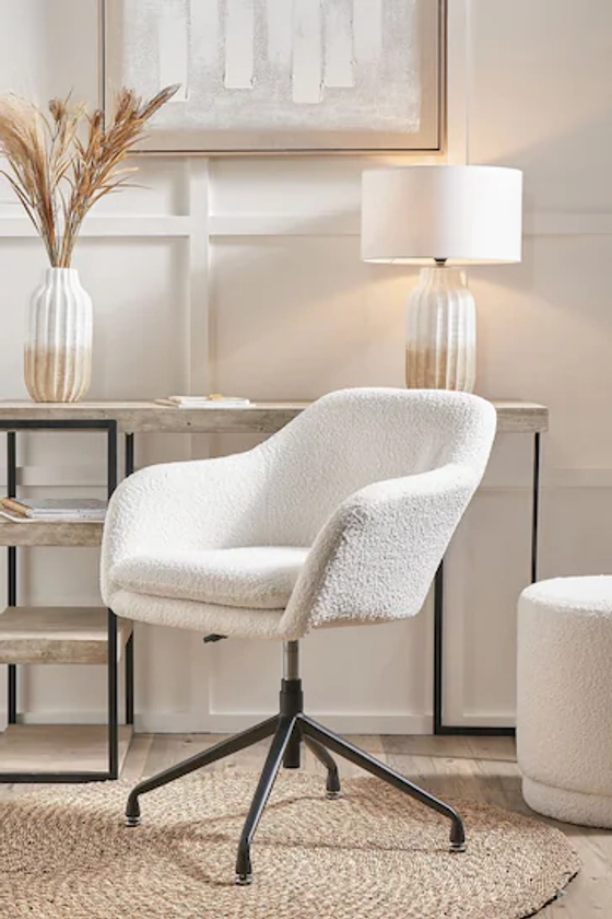 Buy Pacific White Boucle Swivel Rise and Fall Chair from the Next UK online shop