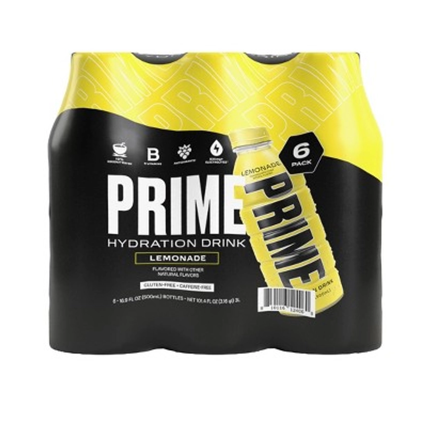 Prime Hydration Lemonade Sports Drink - 6pk/16.9 fl oz Bottles