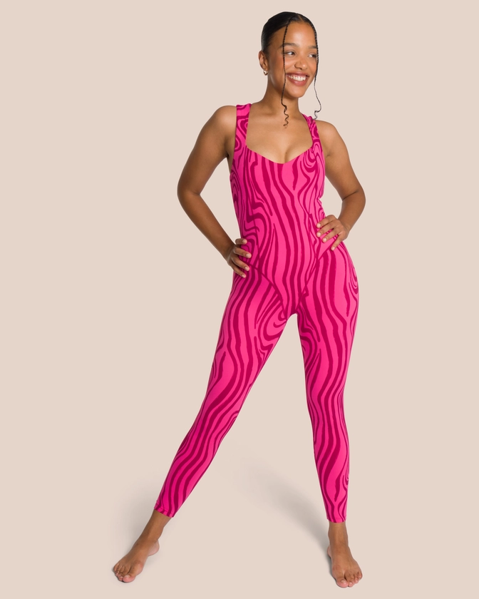 Shania Jumpsuit&lt;span class="product-subname"&gt; &lt;span class="hyphen-separator"&gt;-&lt;/span&gt; Bold Hot Pink Swirl&lt;span class="link-icon"&gt;&lt;/span&gt;