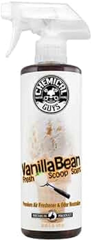 Chemical Guys AIR23116 Vanilla Bean Fresh Scoop Scent Air Freshener & Odor Eliminator, (Great for Cars, Trucks, SUVs, RVs, Home, Office, Dorm Room & More)16 fl oz