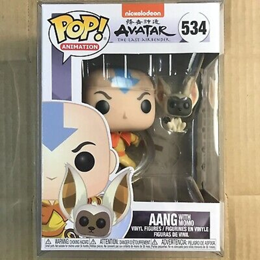 Funko Pop! Aang with Momo #534 Avatar The Last Airbender, Anime, Animation | eBay