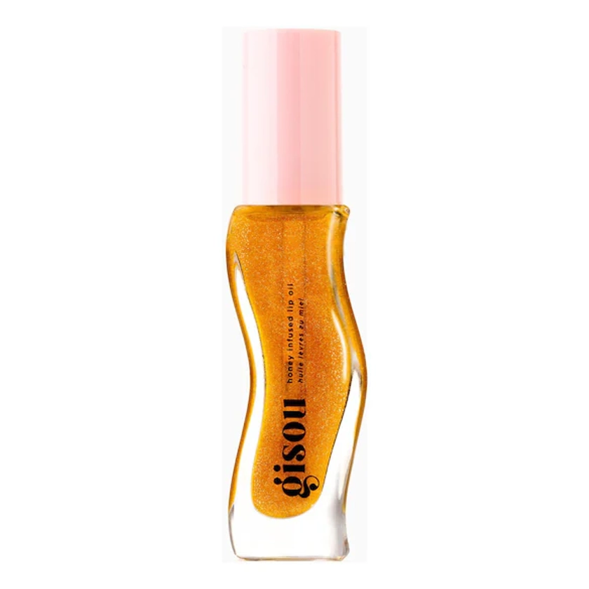 GISOU | Honey Infused Golden Shimmer Glow Lip Oil - Huile A Lèvres au Miel Pailletée