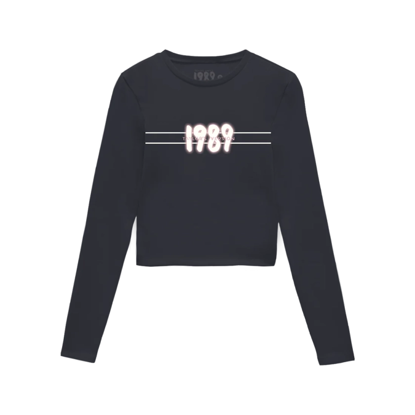 1989 (Taylor's Version) Cropped Navy Long Sleeve - Taylor Swift Official Store