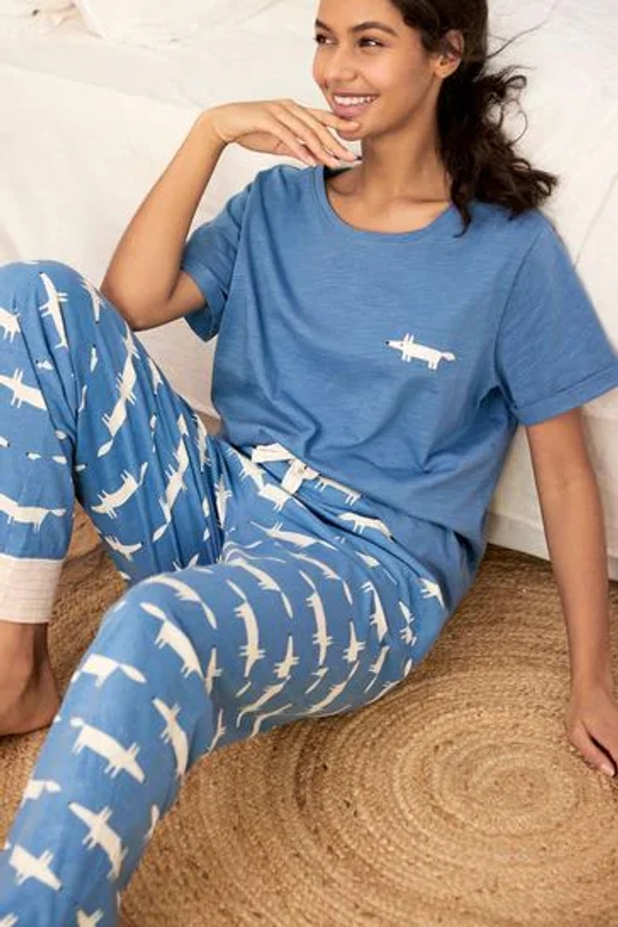 Buy Navy Blue Mr Fox Scion at Next Cotton Jersey Pyjamas from the Next UK online shop