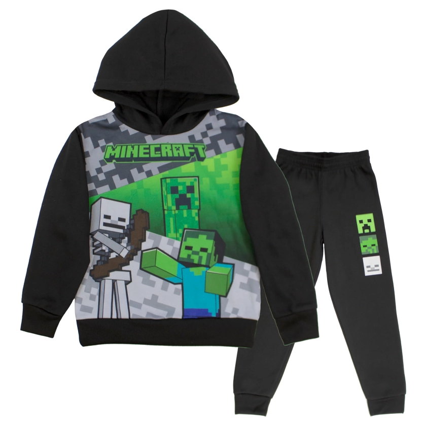 Minecraft Boys 2 Piece Fleece Pants Sets, Pullover Hoodie and Jogger Set for Boys (Sizes 4-16) - Walmart.com