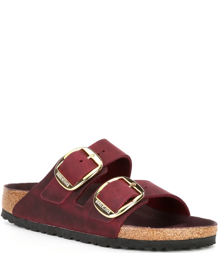 Birkenstock Women's Arizona Oiled Leather Big Buckle Detail Slide Sandals | Dillard's