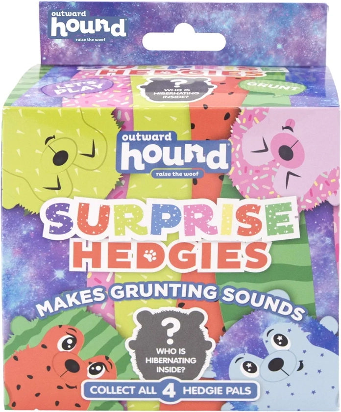 Outward Hound Surprise Hedgies Dog Toys - UNbox and Surprise! Collect All 3 Grunting Hedgies Dog Toys!